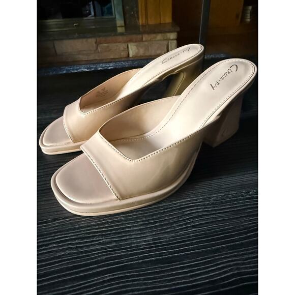 NWOT Circus NY Sam Edelman Hadie Patent Faux Leather Slide On Heels Sz. 8.5 - Picture 9 of 9